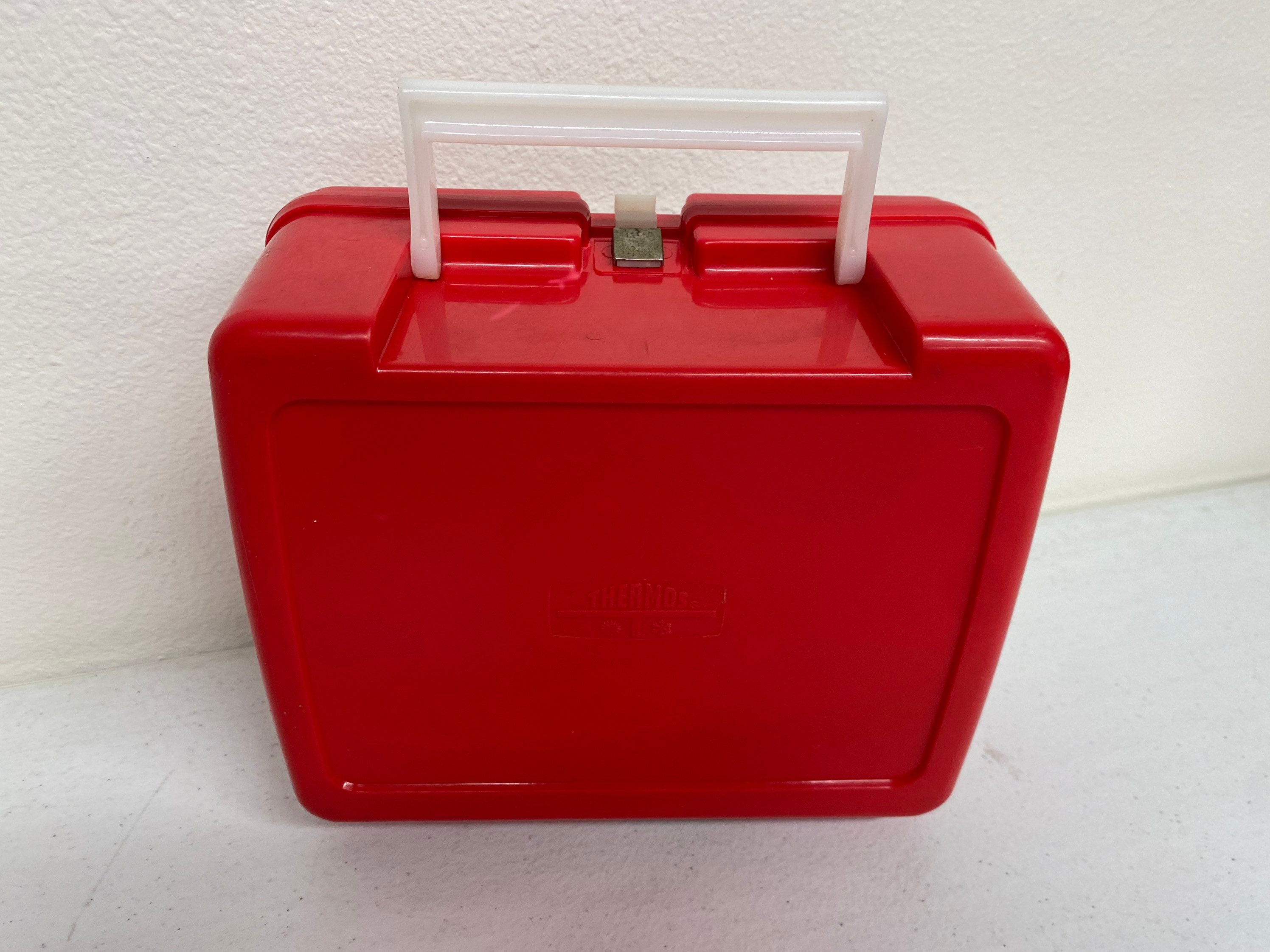 Vintage 1990 the Simpsons Red Plastic Thermos Brand Lunch Box Etsy