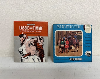 Vintage 1955-58 Rin Tin Tin & Lassie and Timmy Stories and Adventure Series View Master 3-D Reels by Sawyer’s Inc