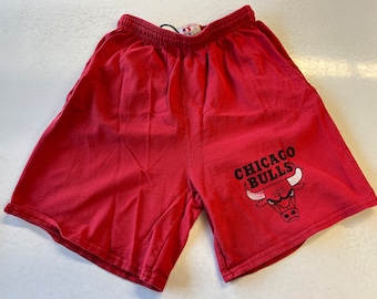 Vintage Chicago Bulls Red Gym Shorts by Dodger Size L 14/16 Teen or Small Adult Made in USA