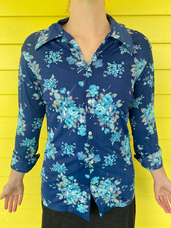 Vintage 80s NWT Kings Road Sears Hipster Camp Shirt Lime Green Polyester Mens Size Medium