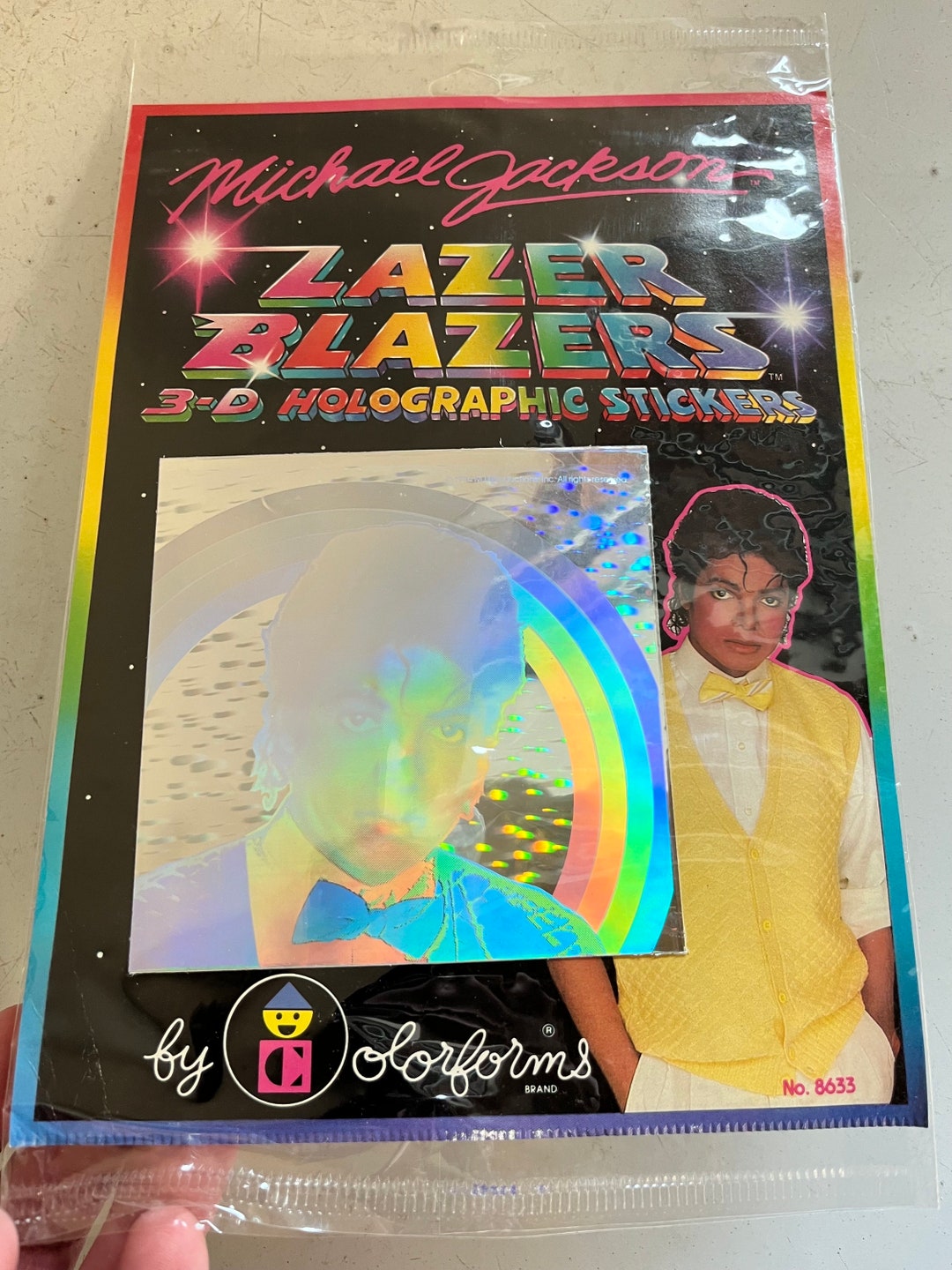 Vintage 1984 Michael Jackson Lazer Blazer 3-D Colorform Set