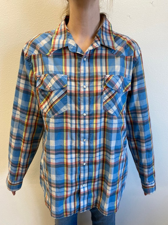 Vintage Levis Long Sleeve Men's Plaid 