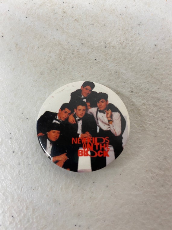 Vintage 1980s New Kids on the Block Pinback Button