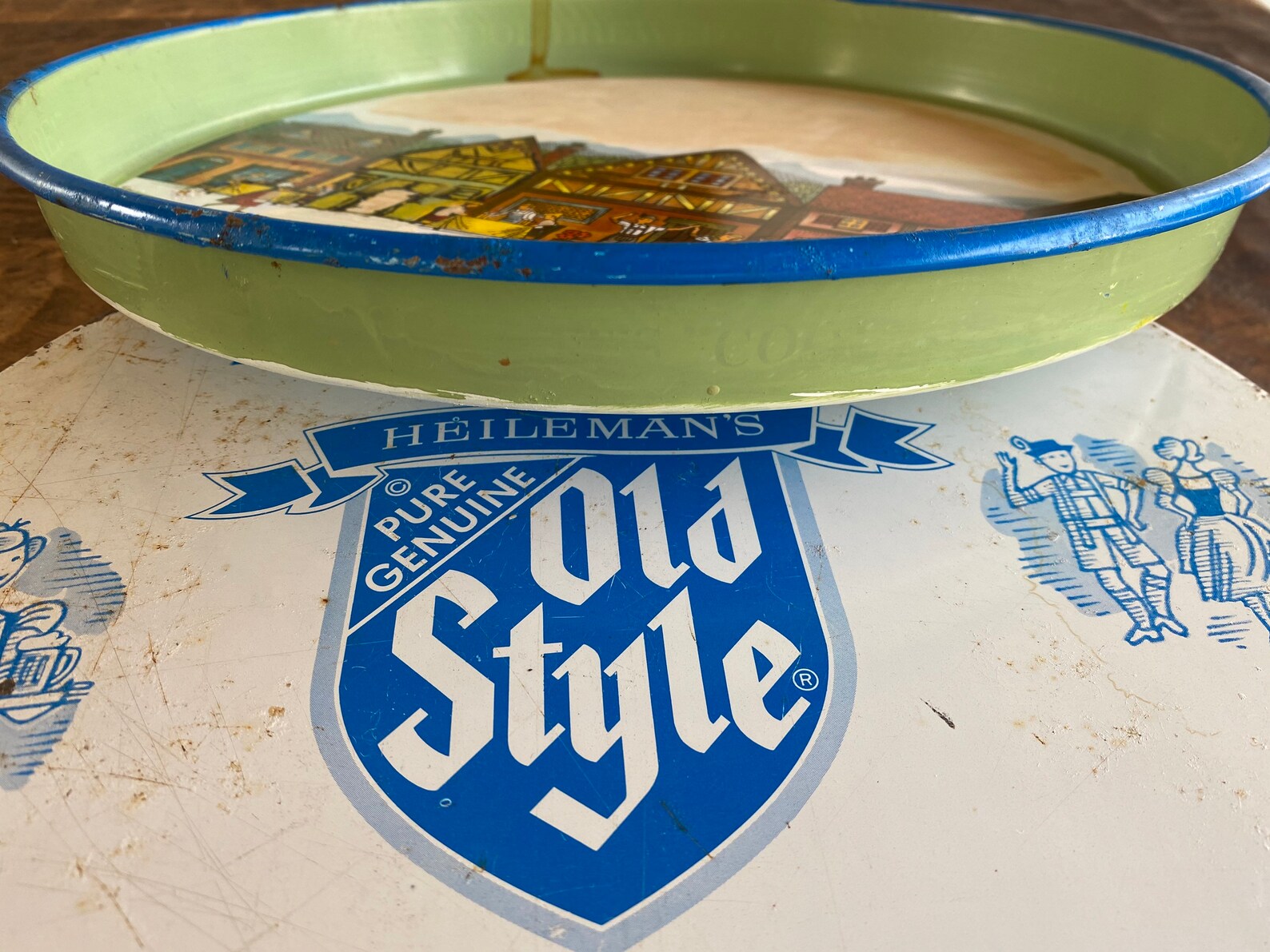 Vintage Folk Art Serving Tray Made From an Old Style Beer Tray Etsy