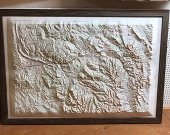 1960s Army Corps of Engineers Topographic Map of Leadville, Colorado in Custom Frame