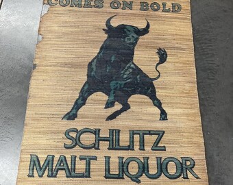 Schlitz Malt Liquor Bull Bar Sign. S1 - Etsy