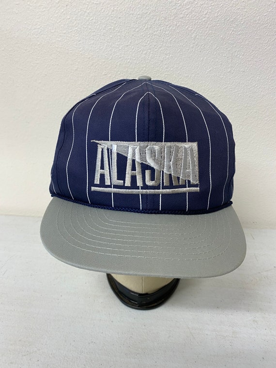 Vintage 1990s Blue and Gray Alaska hat by ACE Alas