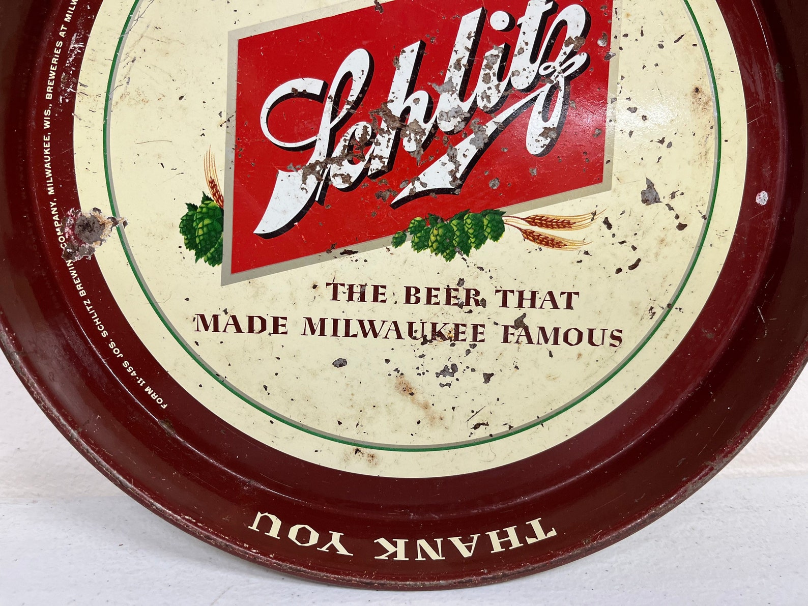 Vintage 1950s Schlitz Beer Tray the Beer That Made Milwaukee Etsy