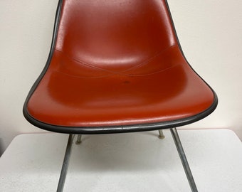 Pick Up Only Vintage Original Mid Century Herman Miller Orange Chair Designed by Charles Eames
