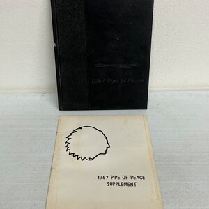 Vintage 1967 The Pipe of Peace Yearbook by Viroqua High School, Wisconsin with Supplement
