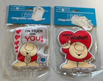 Vintage 1982 Unopened Ziggy Cartoon Magnets Set of 2 by American Greetings Corp NOS