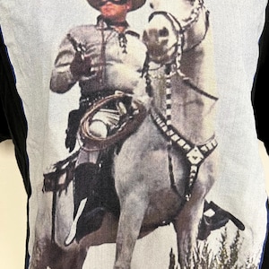 Almost Vintage The Lone Ranger Western Black T-shirt Size Large