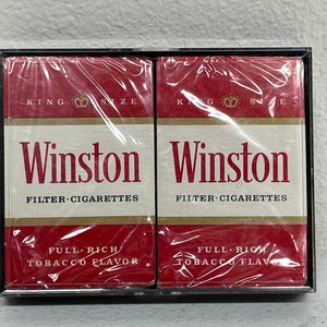 Vintage Mid Century Double Set of Winston Cigarettes Playing Cards by  Stardust Sealed