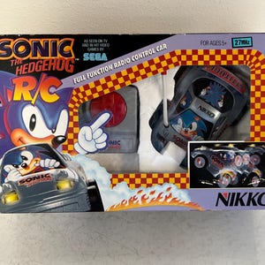 Vintage 1993 SEGA Sonic the Hedgehog R/C Car by Nikko Complete in