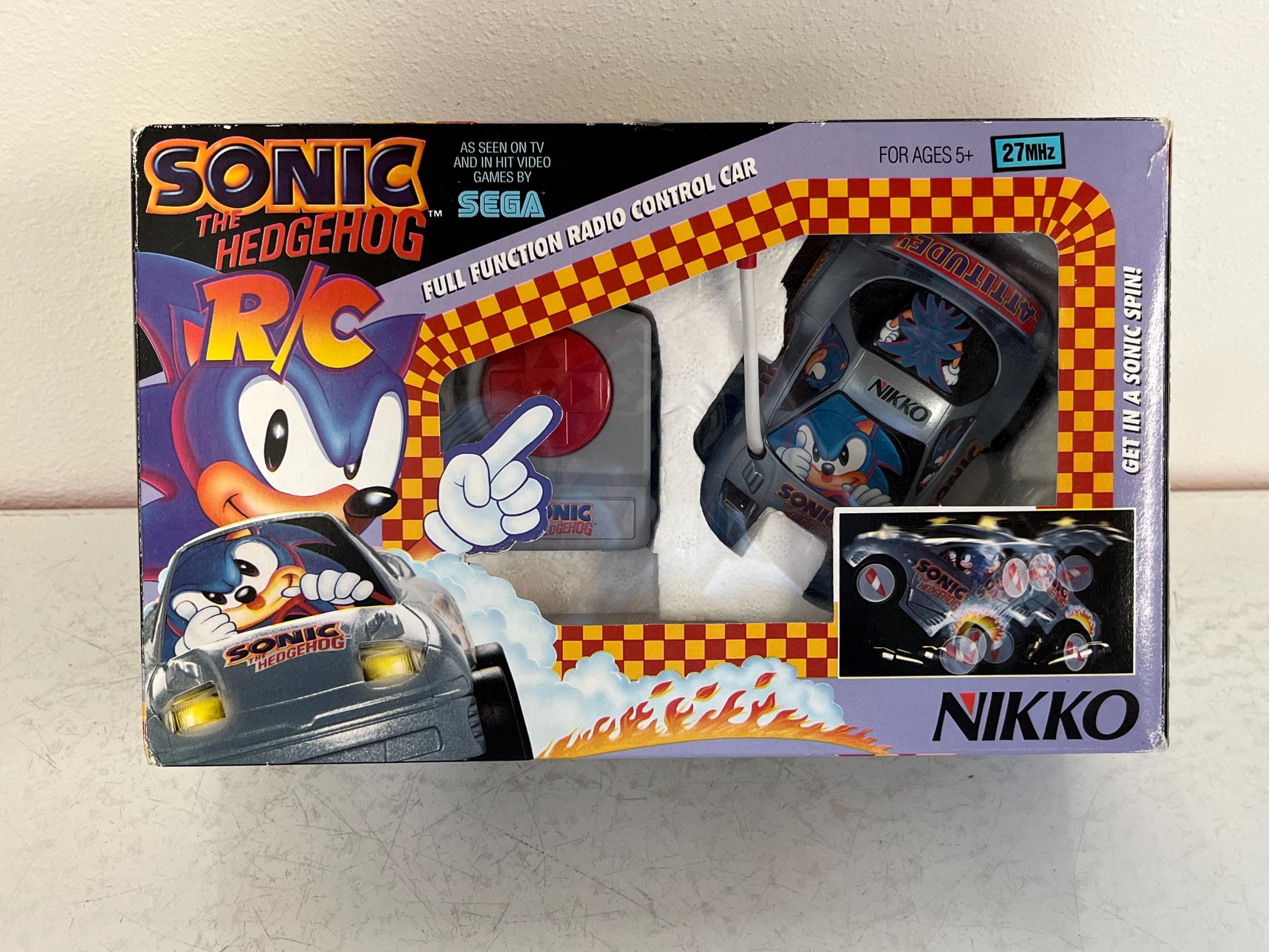 Vintage 1993 SEGA Sonic the Hedgehog R/C Car by Nikko Complete in