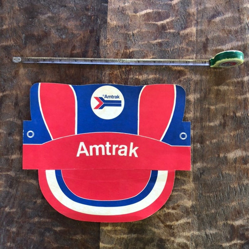 Vintage Souvenir Amtrak Train Paper Hat Etsy