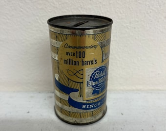 Rare Vintage Pabst Blue Ribbon Beer Coin Bank by Keglined PBR Since 1844