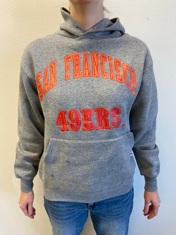 Vintage 1990s Gray San Francisco 49ers Hooded Sweatshirt NFL Size