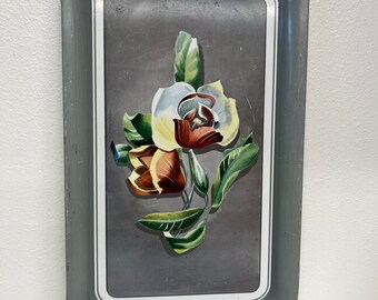 Vintage Art Deco Style Tray with Flower Bouquet