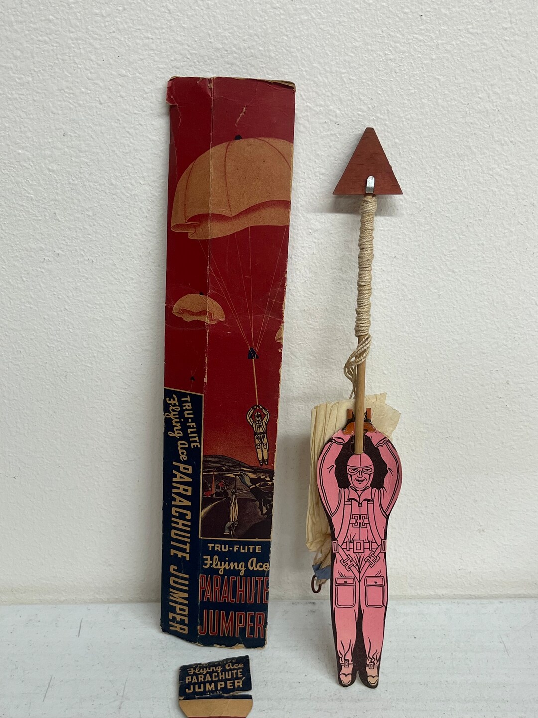 Vintage Tru Flite Flying Ace Parachute Jumper Toy by the Porter Chemical Company Etsy