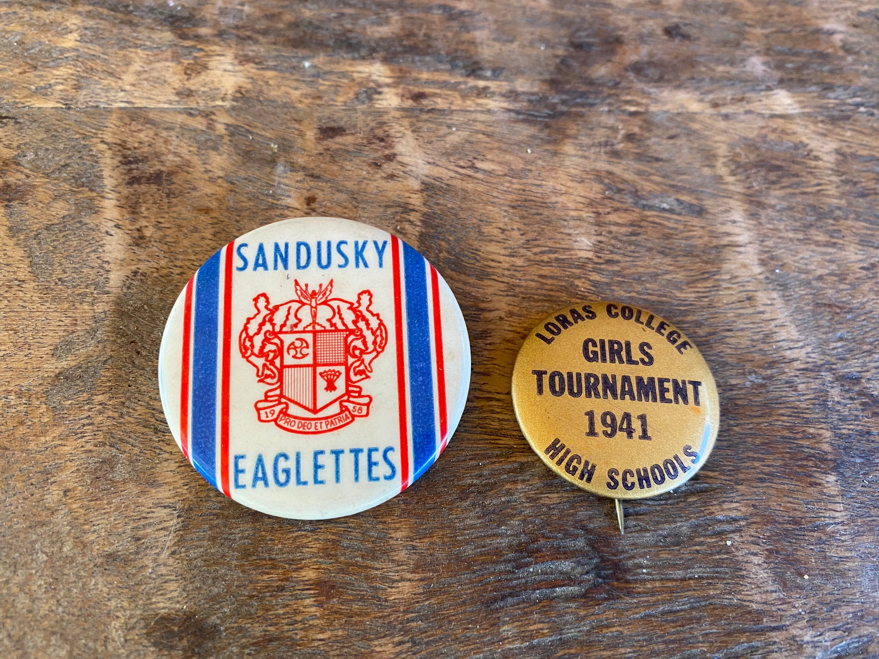 Vintage Girls Teams 2 Piece Button Collection 1941 Loras College Sandusky  Eaglettes - Etsy