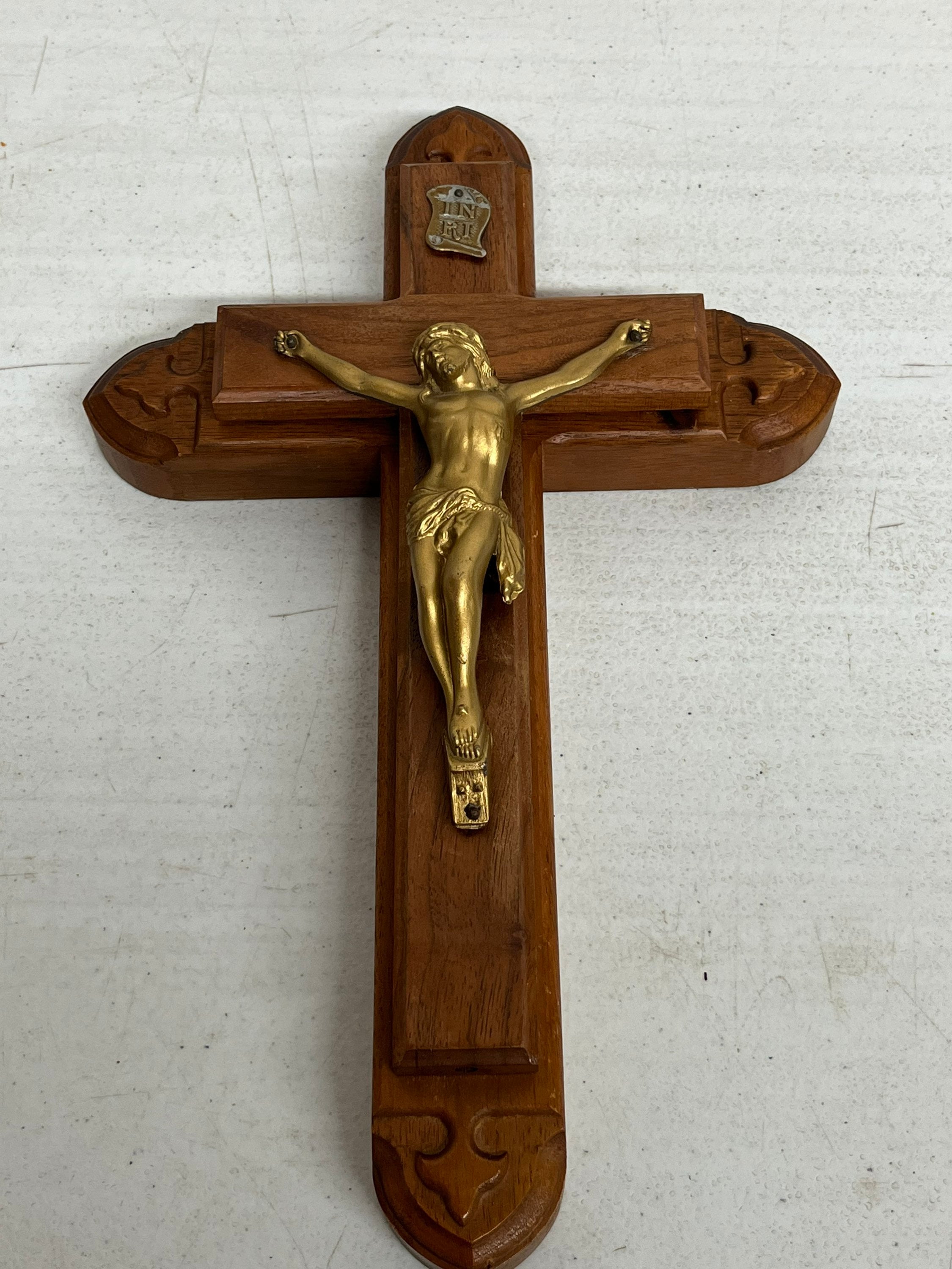 Vintage Decorative Catholic Church Sick Call Crucifix With Snap