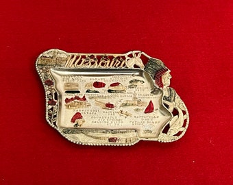 Vintage Missouri Souvenir Metal Ashtray