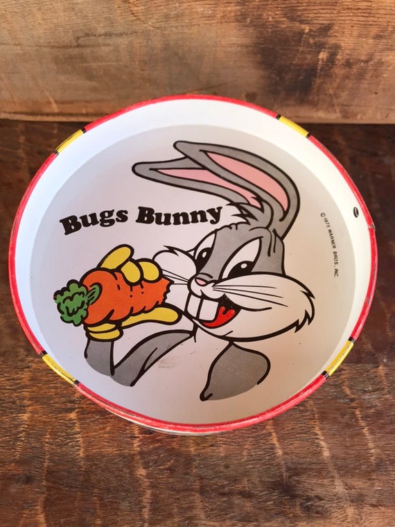 Vintage 1975 Warner Bros Bugs Bunny Metal Toy Drum Etsy