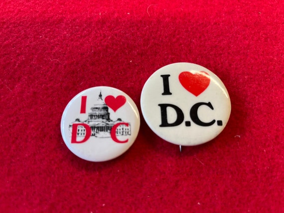 Set of 2 Vintage 1970s-80s Washington DC Pins - image 1