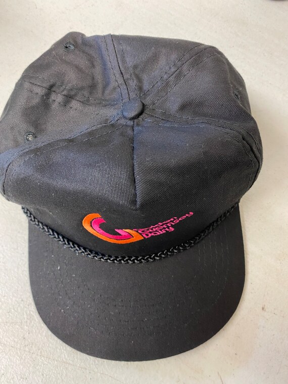 Vintage Black Golden Guernsey Dairy Farm Hat Trucker … Gem