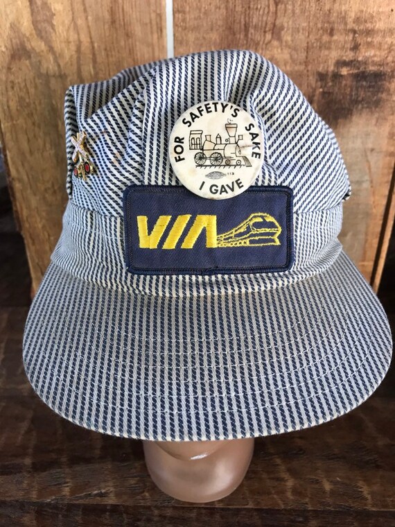 vintage train conductor hat