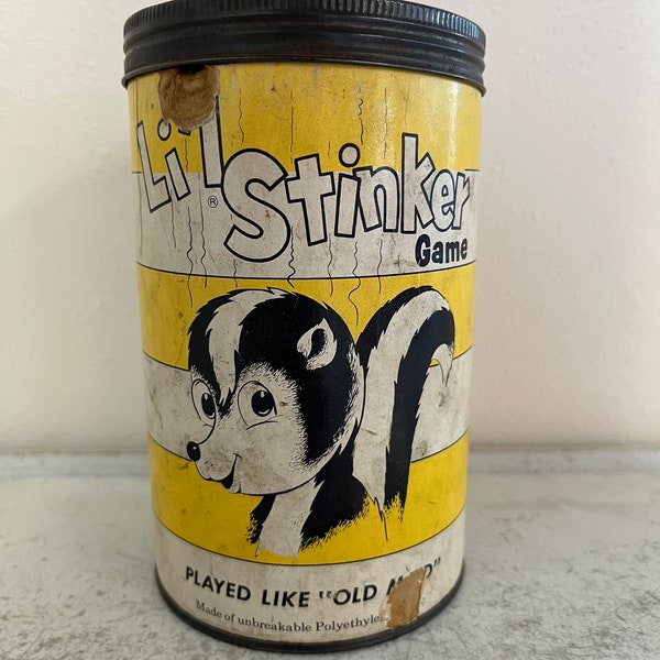 Vintage 1956 Schaper LiL Stinker Game in can