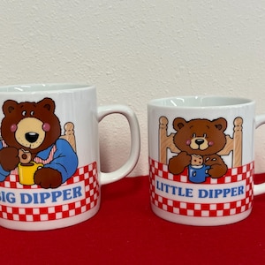 Vintage Big Dipper and Little Dipper Adult and Child Matching Mug Set