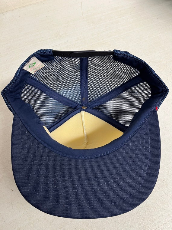 90'S VERNON Trucker Cap Mesh Cap Free Size Vintage unclear blue type Vintage Second Hand