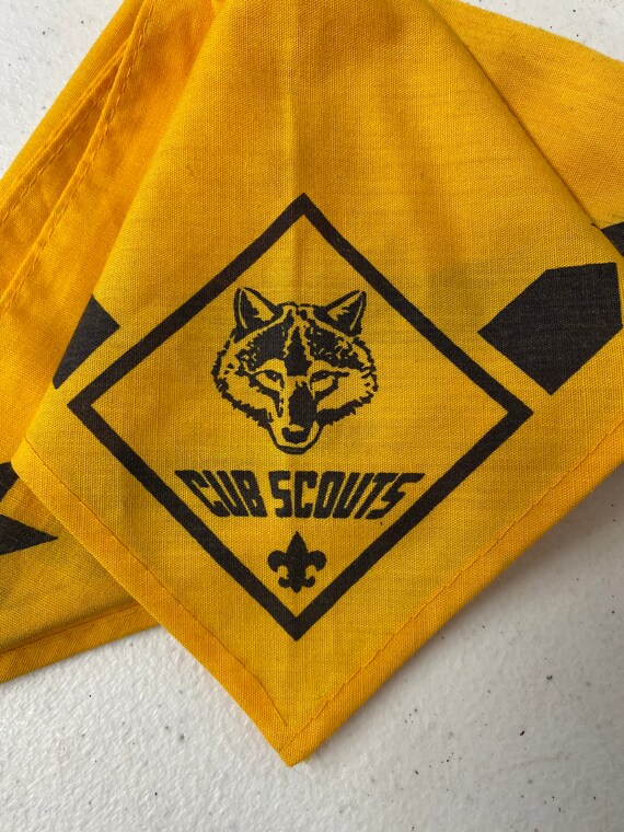 Vintage Yellow Cub Scout Neckerchief - Etsy