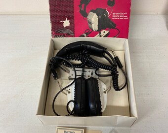 Set Of 2* Vintage Old School Headphones Headsets Audiotronics 400u Ear phones 