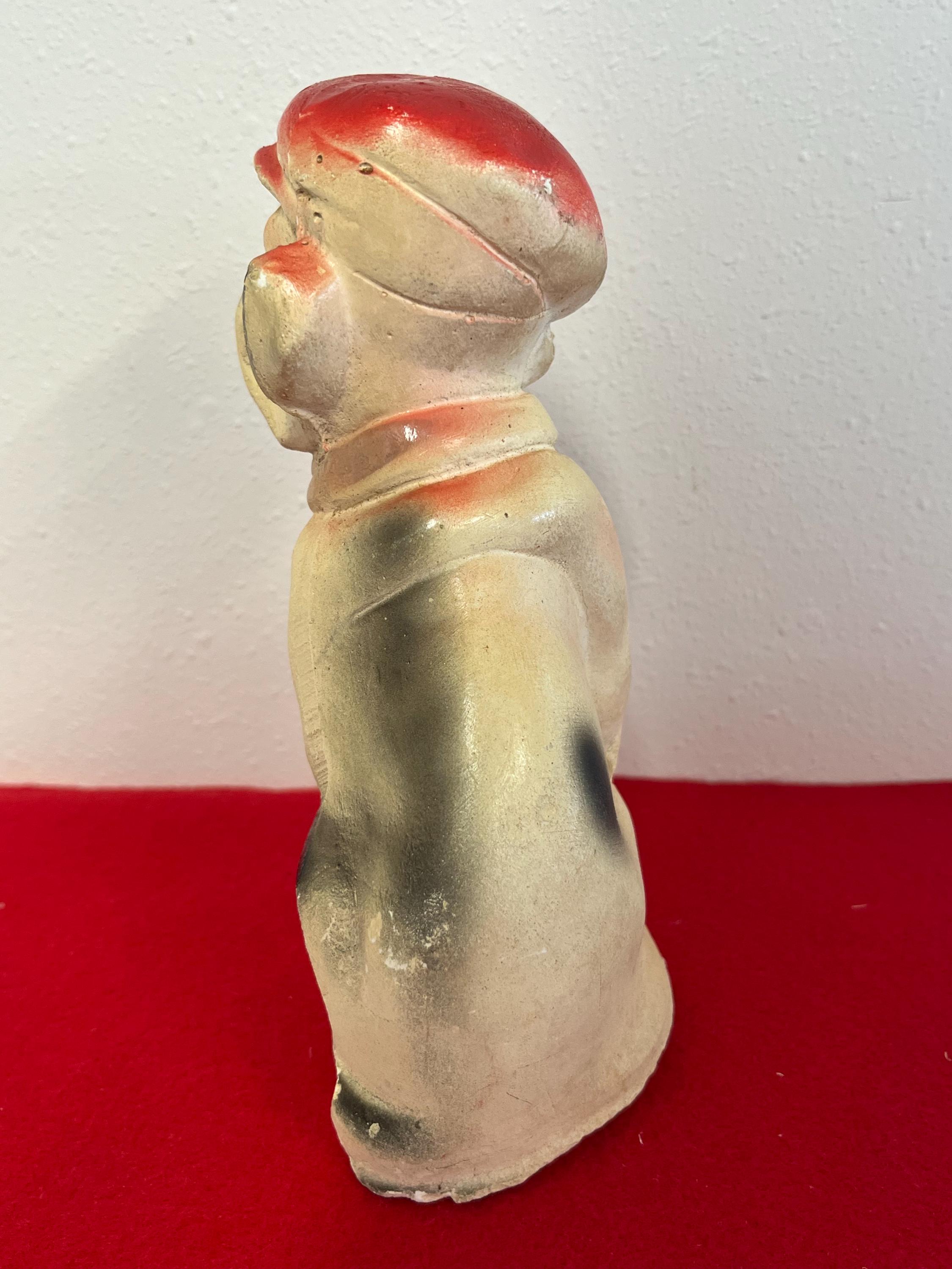 置物 CHALKWARE BULLDOG 置物 CHALKWARE BULLDOG Vintage Chalkware Bulldog Figurine