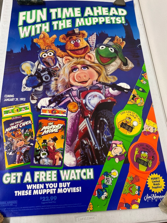 1993 Fun Time Ahead With the Muppets Video Release Promo Poster