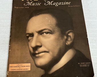 Original The Etude Music Magazine September 1938 Magazine Back Issue