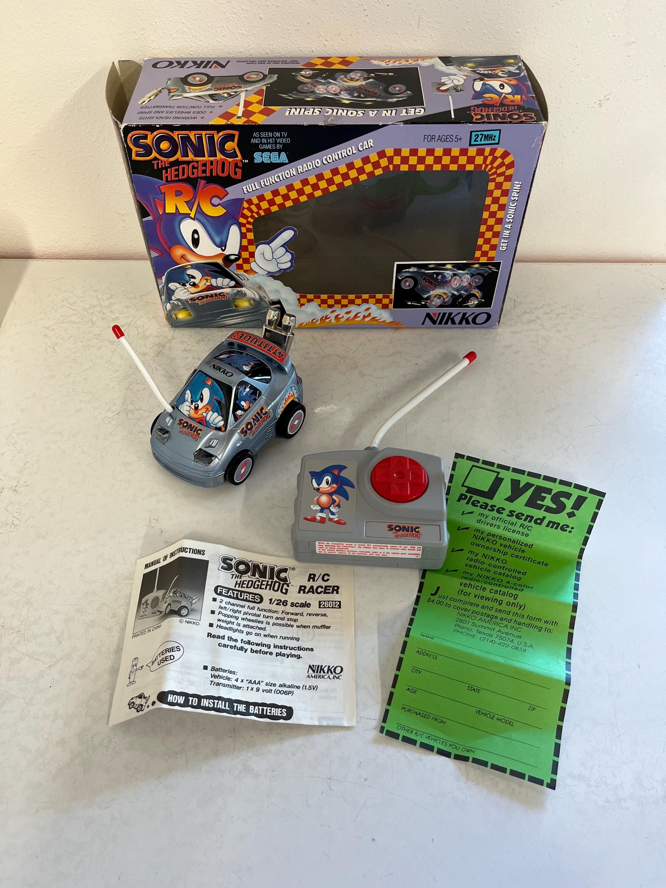 Vintage 1993 SEGA Sonic the Hedgehog R/C Car by Nikko Complete in