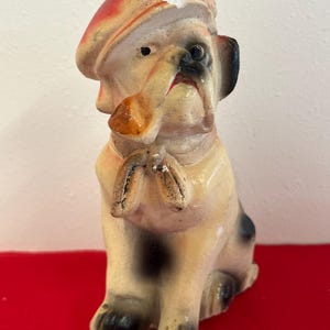Vintage Chalkware Bulldog - Etsy