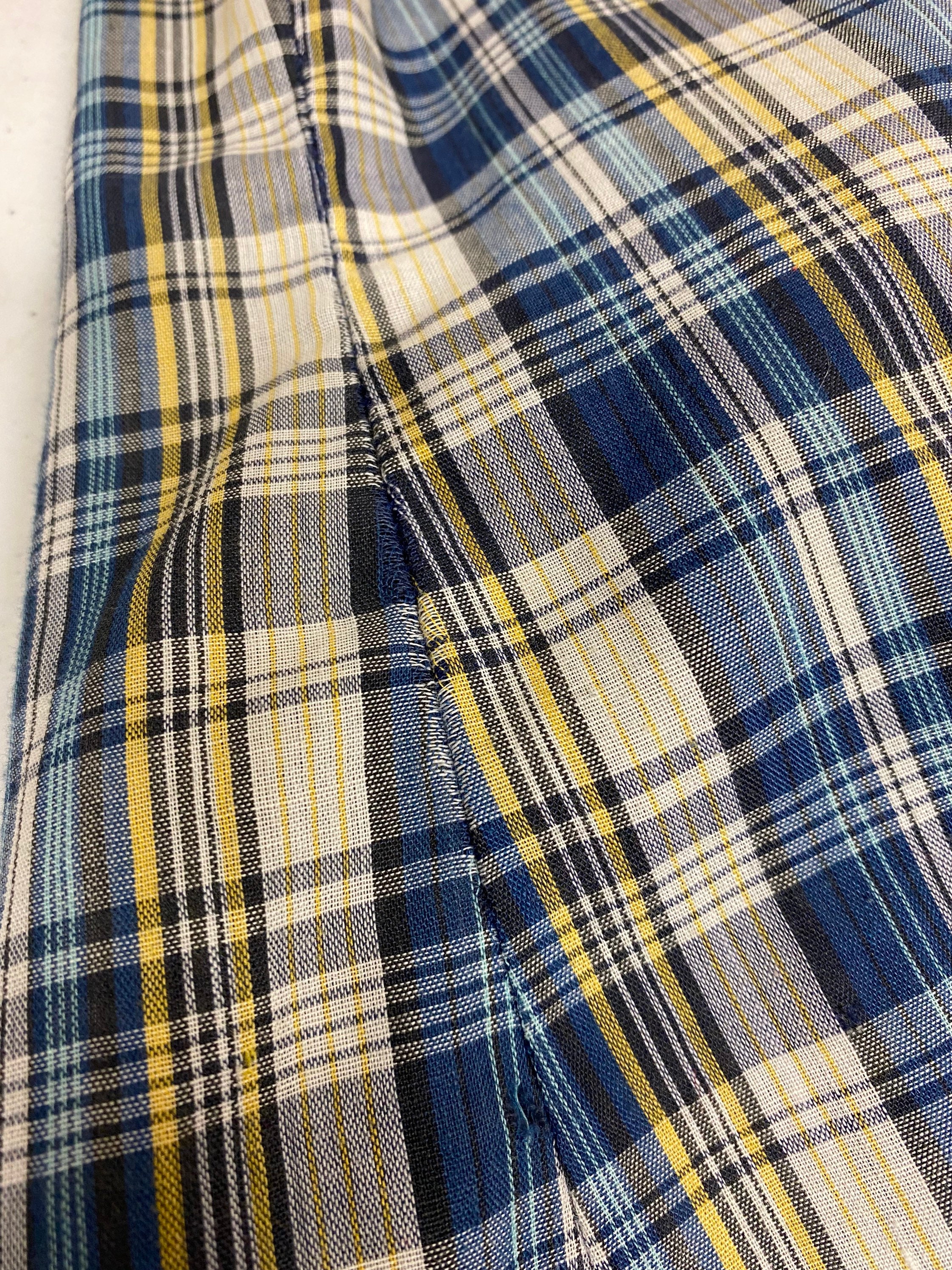 Vintage Youngbloods Authentic Western Short Sleeve Men's Plaid Snap Button Shirt Size Medium