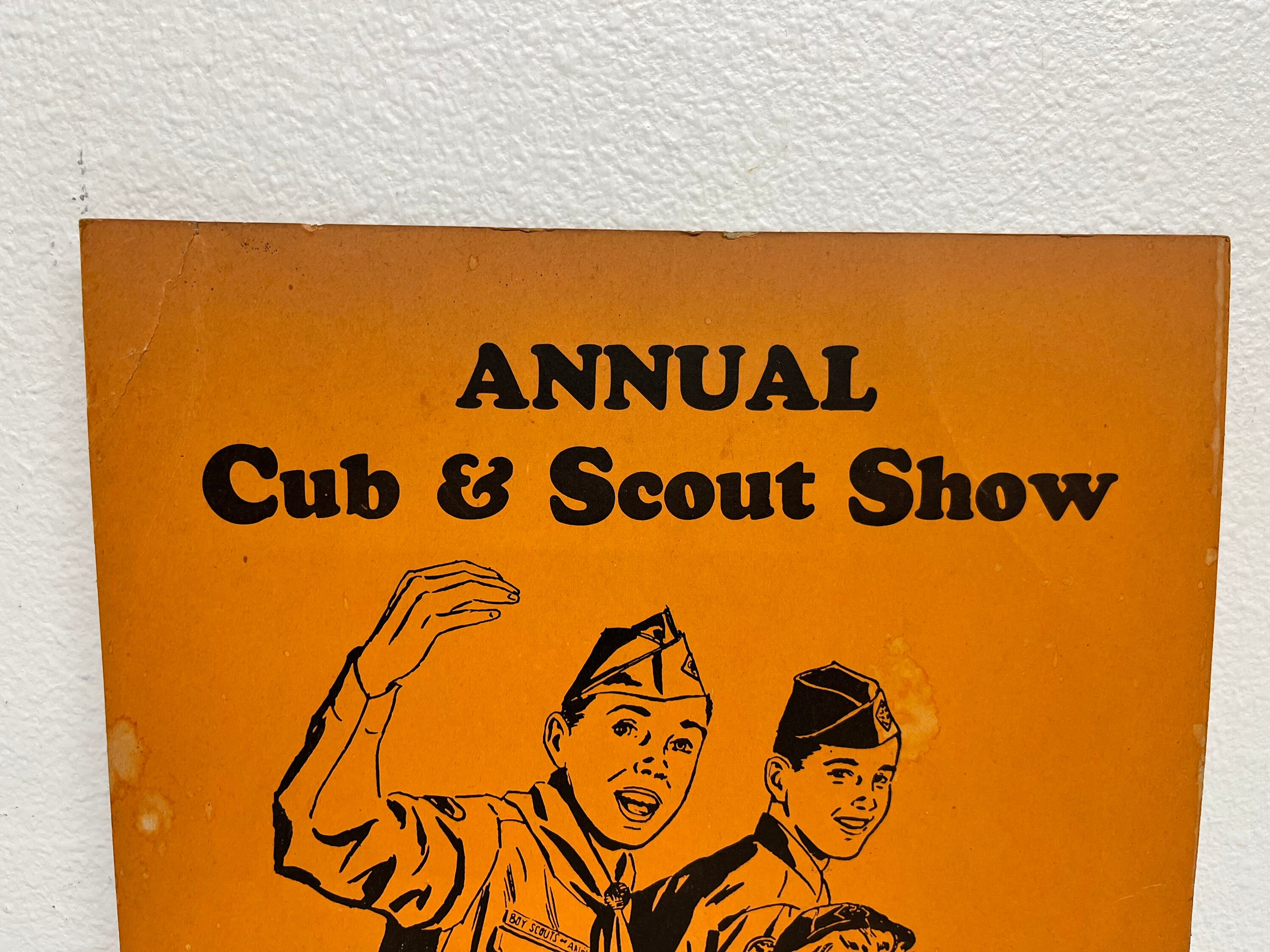 Vintage Annual Cub & Scout Show Cardboard Sign Monroe County Fair ...