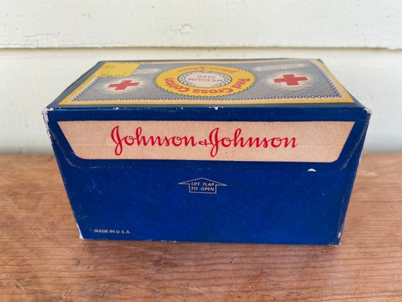 Vintage Unused Box of Johnson & Johnson Red Cross Cotton - Etsy