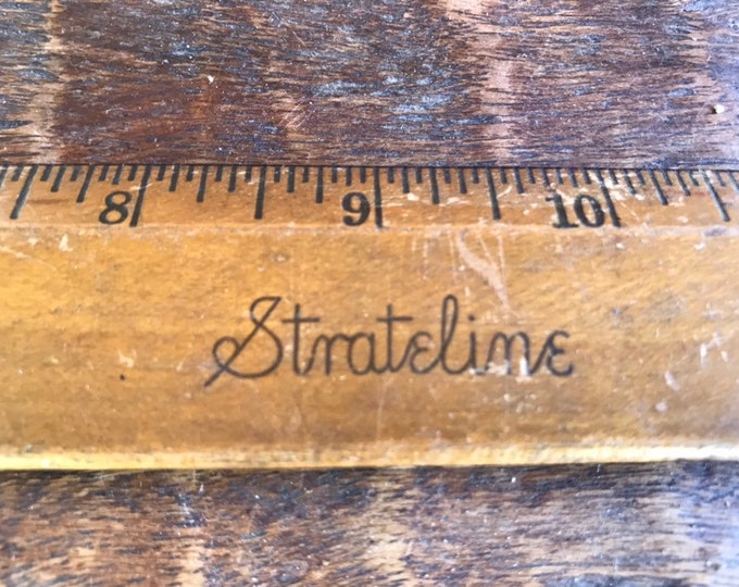 Vintage Strateline 18 Inch Wood Ruler - Etsy