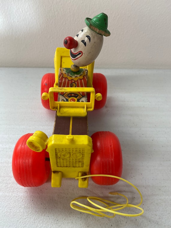 Vintage 1965 Fisher Price Wood Clown Jalopy Car Pull Toy - Etsy Israel