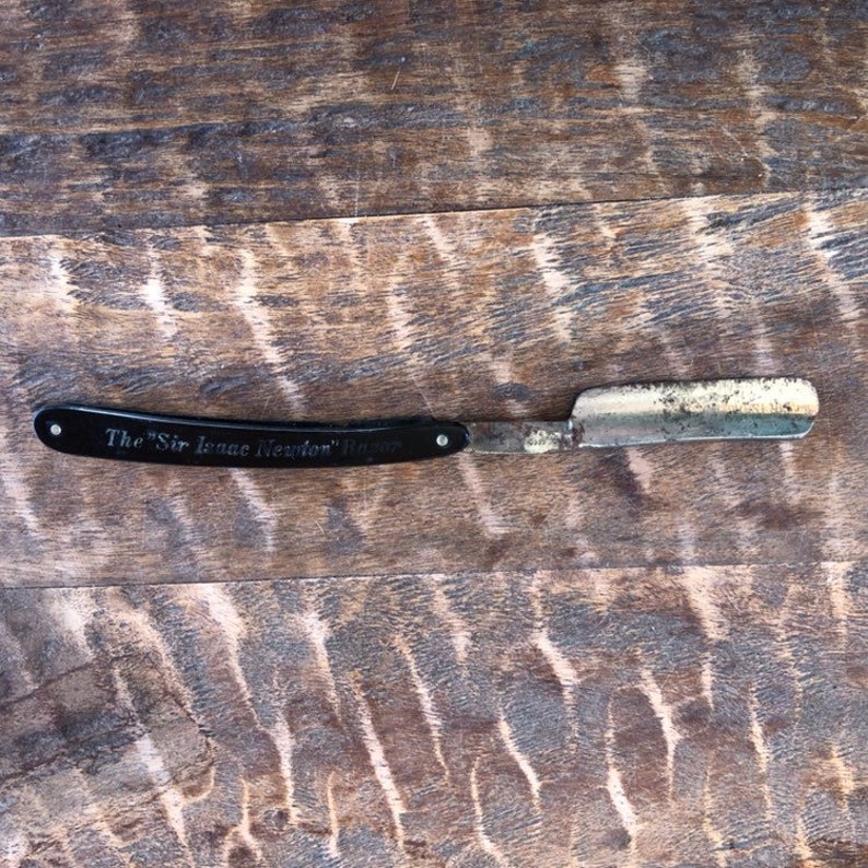 Vintage Sir Isaac Newton Straight Razor in Box Etsy