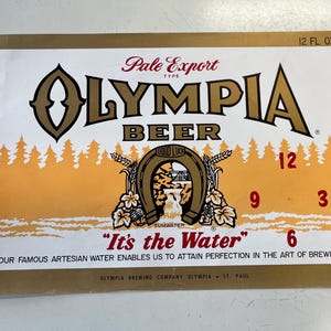 Vintage Olympia Beer Sign - Etsy