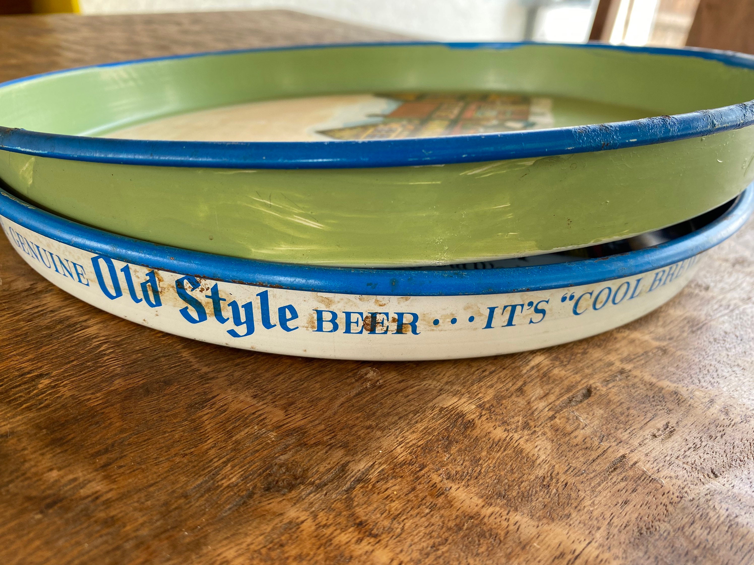 Vintage Folk Art Serving Tray made from an Old Style Beer Tray Etsy