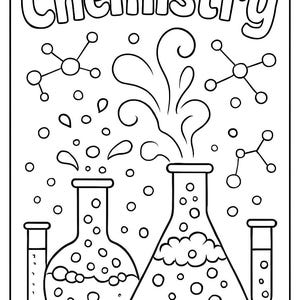 Printable Science Coloring Pages for Kids – STEM Activity Bundle – Chemistry, Physics, and Engineering
